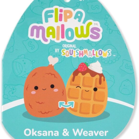 Squishmallows Original FlipAMallows 8in Chicken and Waffles Flippable Plush - Picture 1 of 5